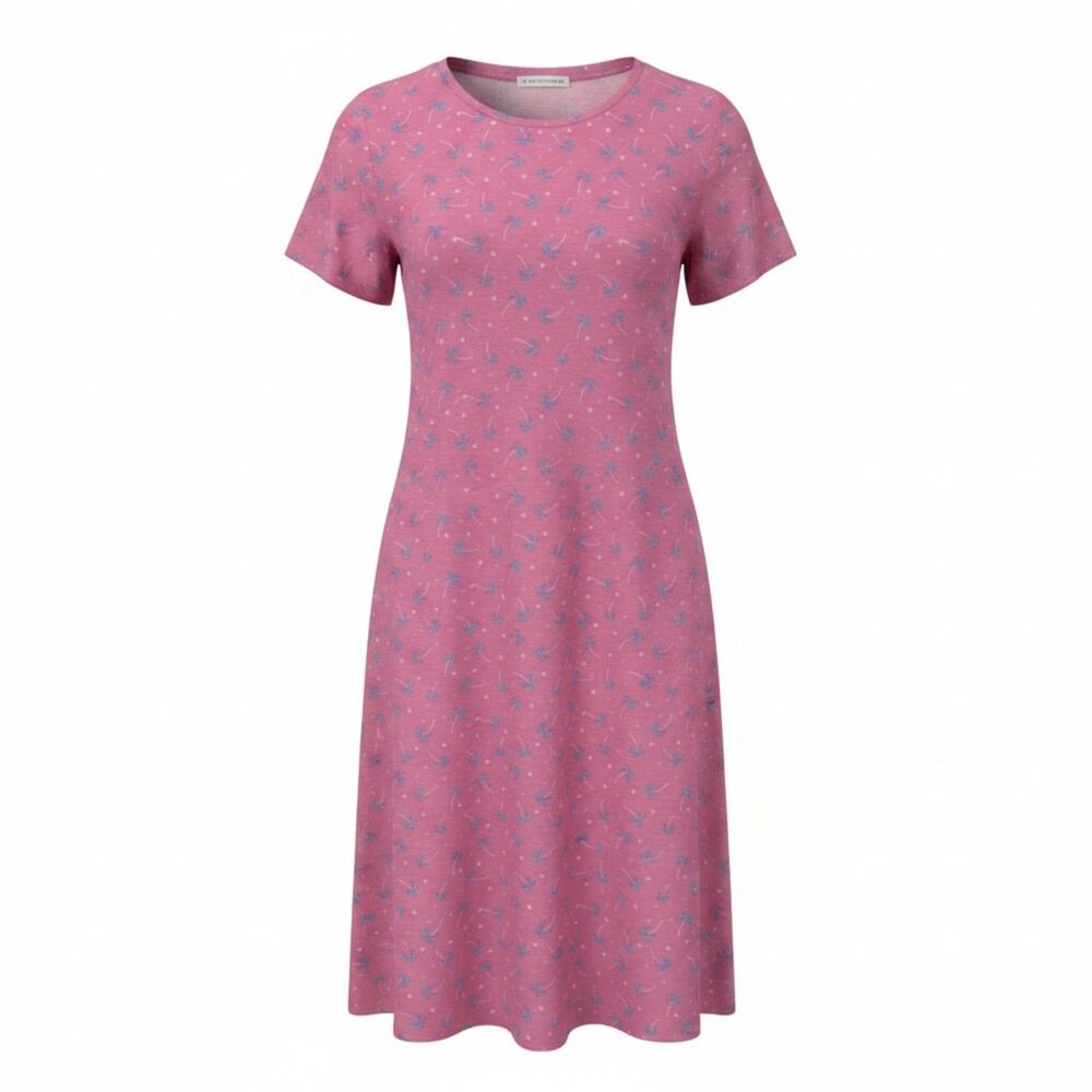 NWT LuLaRoe Jessie Dress Women's 3XL Pink Palm Tree A-Line Dress With Pockets